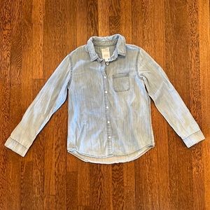 Cat & Jack girls denim button down shirt